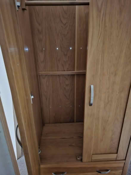 Photo of free Solid oak wardrobe with 2 drawers (Aigburth L17) #4