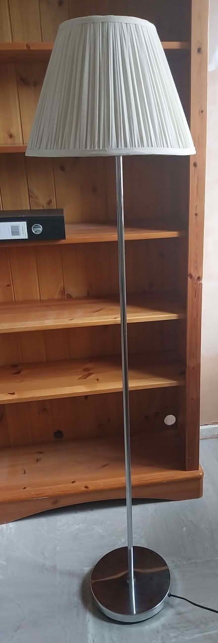 Photo of free Chrome floor lamp with shade (Bowthorpe NR5) #2