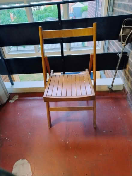 Photo of free Wooden chair - folds away (Stretford M32) #2