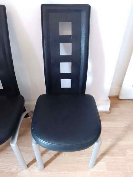 Photo of free Pair of leather look chairs (Sharrow Vale S11) #2