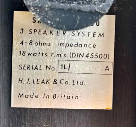 Photo of free Leak, vintage loudspeakers (Langley Park DH7) #3