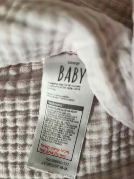 Photo of free 0.5 tog baby sleeping bag 18-36m (Ensleigh BA1) #3