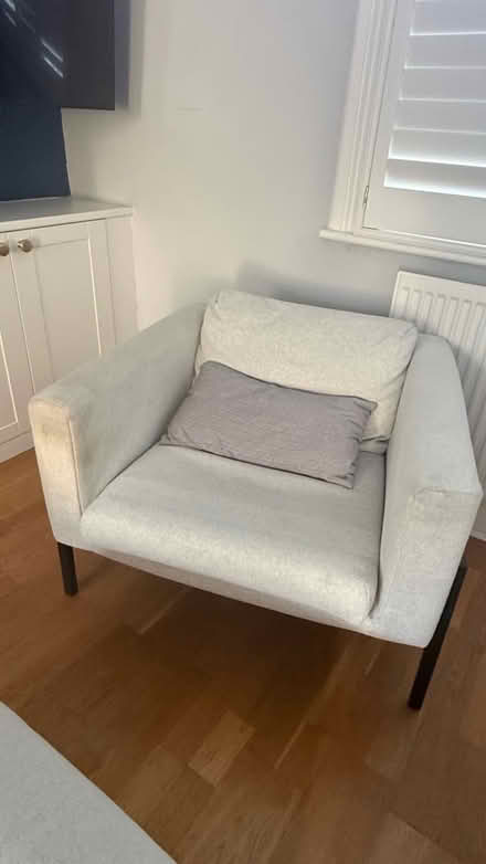 Photo of free 2 beige coloured living room chairs (Greenwich SE10) #1