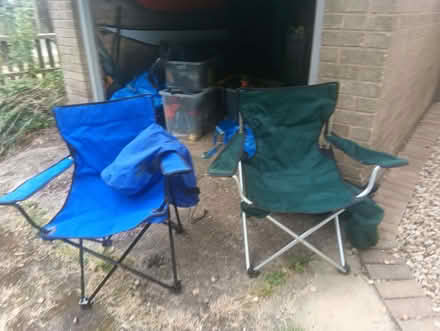 Photo of free 4 Camping Chairs 2 with cupholders (Market Overton LE15) #1