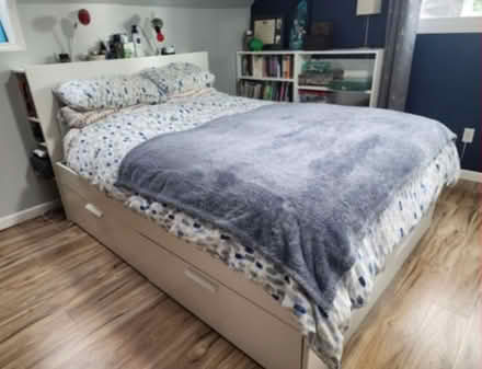 Photo of free Ikea Brimnes Bed Frame (Queen) (Des Moines, Woodmont) #1