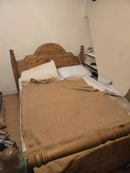 Photo of free Solid pine double bed (Tollington way N7) #1