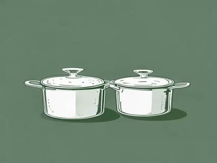 Photo of free 2 large stainless steel cooking pots with lids, copperbase (South Oxhey WD19) #1