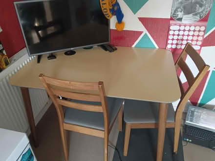 Photo of free Dining table with 2 chairs (Knighton LD7) #2
