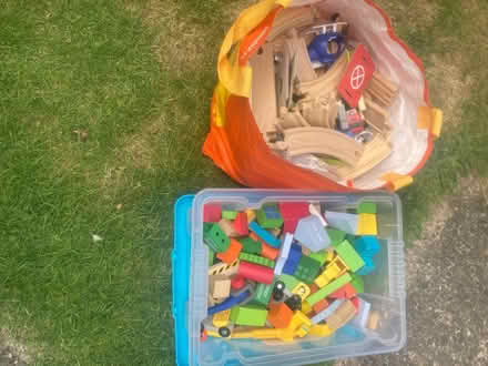 Photo of free Wooden train set and blocks (Greystoke CA11) #1