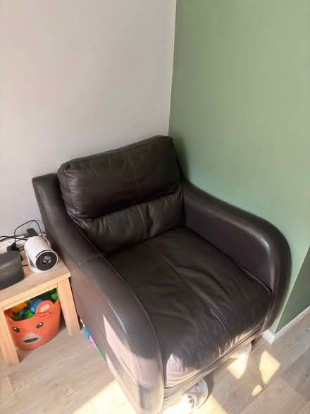 Photo of free Brown arm chair (Birchgate Close SK10) #2