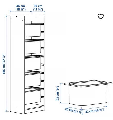 Photo of Ikea Trofast Unit in White (East Linton EH40) #2