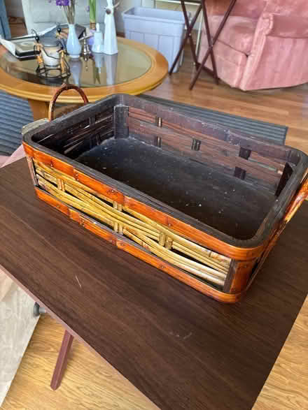 Photo of free Old sturdy rectangle basket (Los Altos) #2