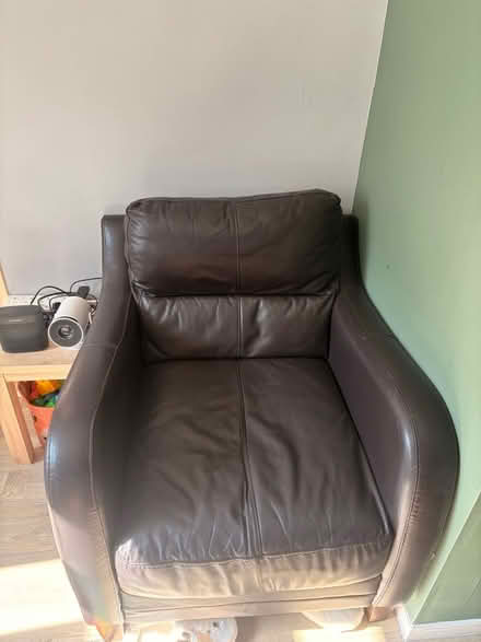 Photo of free Brown arm chair (Birchgate Close SK10) #3