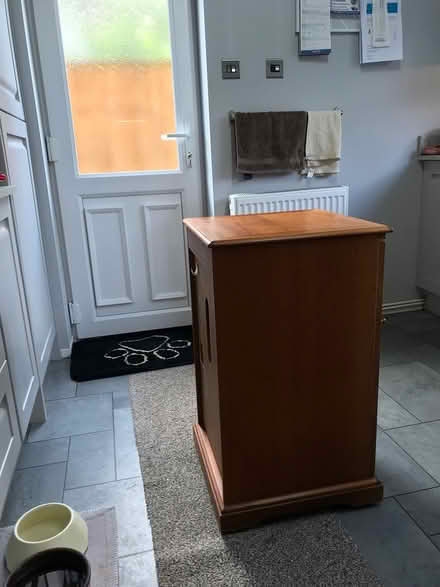 Photo of free Mid oak audio or hall cabinet (SN14 Chippenham) #2