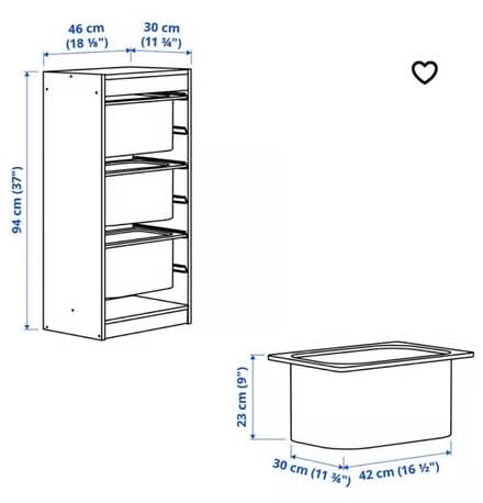 Photo of Ikea Trofast Unit in White (East Linton EH40) #4