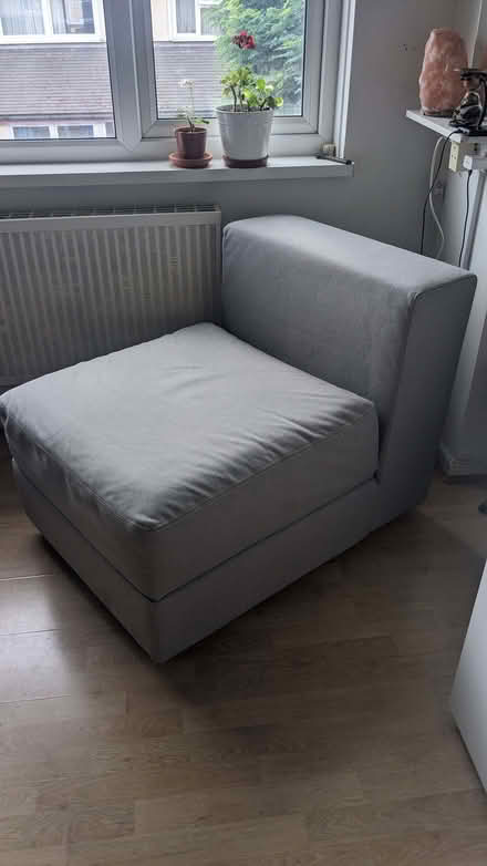 Photo of free Light grey chair with storage (Longfield Estate SE1) #1