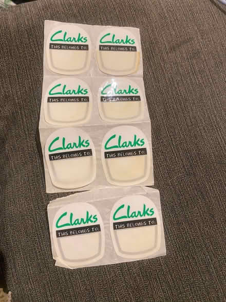 Photo of free Child’s shoe name stickers (Hatch Warren RG22) #1