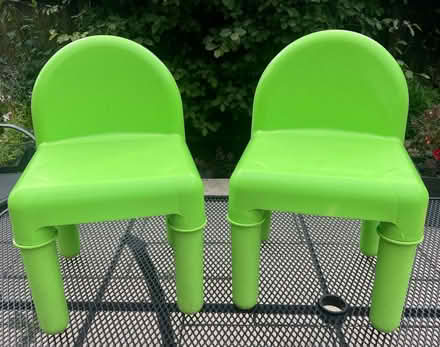 Photo of free 2 x Green Plastic Children's Chairs (Corner Hall HP2) #1