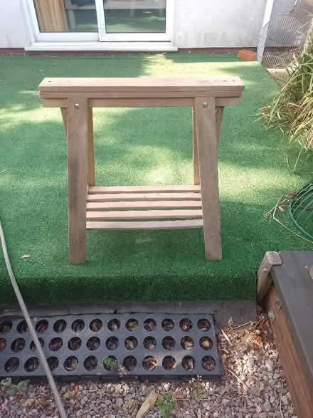 Photo of free Three Scaffold boards, 3Mtrs lenght.Two hardwood Tressles. (Dinas Powys CF64) #1