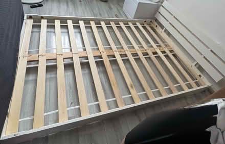 Photo of free White Double wooden low bed base (Adelphi PR1) #1