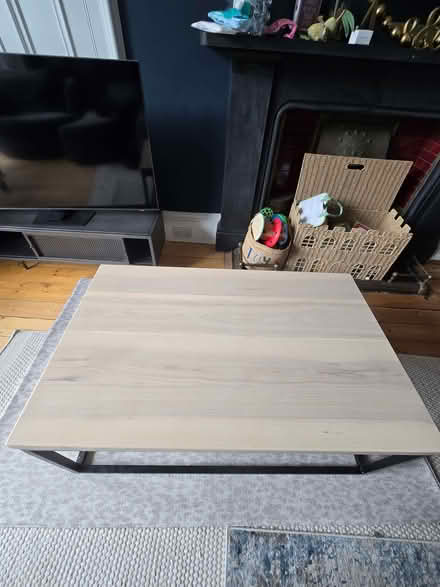 Photo of free Large black metal and solid wood coffee table (Stockbridge EH4) #2