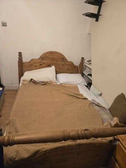 Photo of free Solid pine double bed (Tollington way N7) #2
