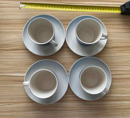 Photo of free HABITAT x4 Cup & fitted saucers (M16 9 WT) #2