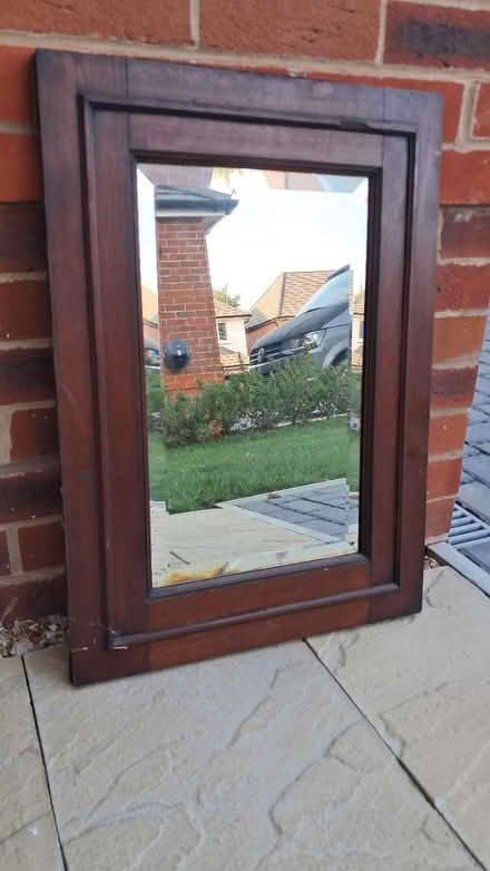 Photo of free Mirror on antique paneled frame (West Leigh PO9) #1