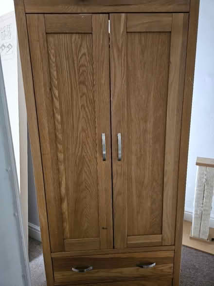 Photo of free Solid oak wardrobe with 2 drawers (Aigburth L17) #3