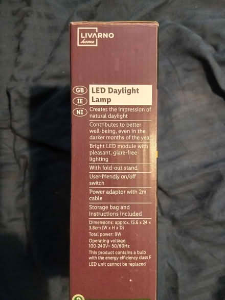 Photo of free LIVARNO home LED Daylight Lamp (East Ipswich IP4 5T.) #2