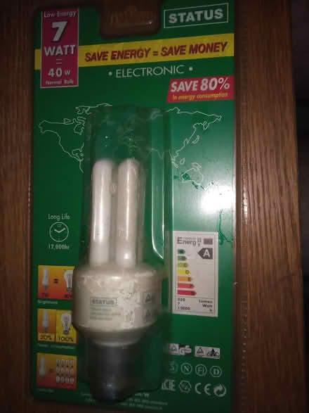 Photo of free Energy Saving Light Bulbs (7W/40W) (City Centre S1) #2