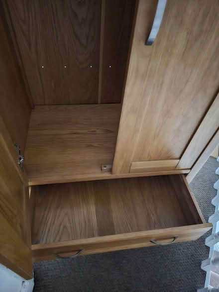 Photo of free Solid oak wardrobe with 2 drawers (Aigburth L17) #2