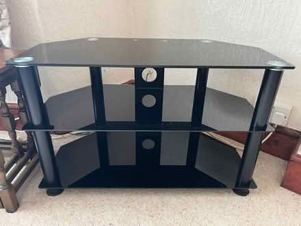 Photo of free Glass tv unit black (Coleford) #1