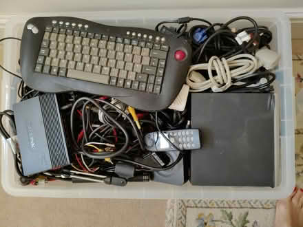 Photo of free Cables, old phone, keyboard etc (Jericho OX2) #1