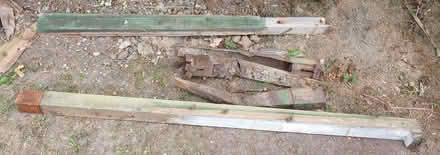 Photo of free 2 fence posts and 3 metal holders (Heysham LA3) #2