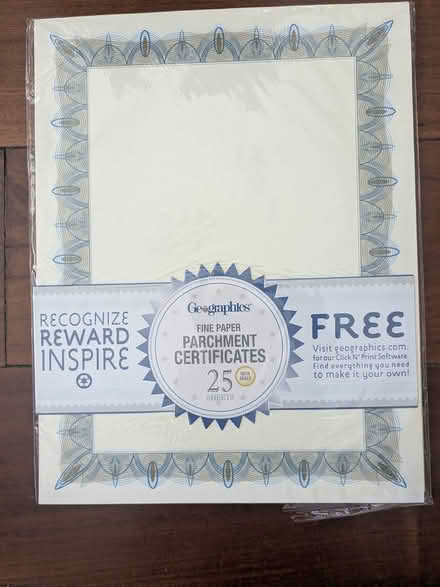 Photo of free Binders, notepad, award paper (Revere) #2