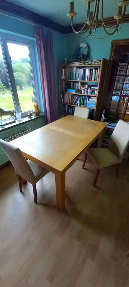 Photo of free Oak veneer dining table. (Carnon Downs TR3) #1