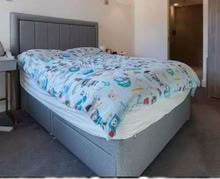 Photo of free Double size box bed frame with headboard (no mattress) (Fitzrovia W1T) #1