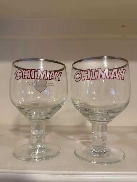 Photo of free Chimay beer glasses (2) (75093) #1