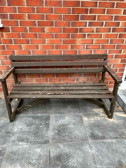 Photo of free Wooden garden bench (Hartford) #1