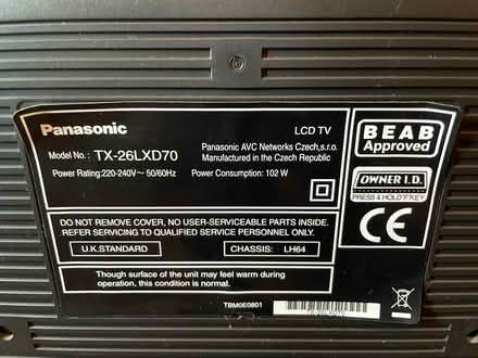 Photo of free Panasonic Viera 26-inch TV (London N3) #3