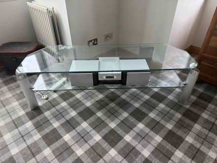 Photo of free Chrome & glass TV console (Giffnock G46) #1