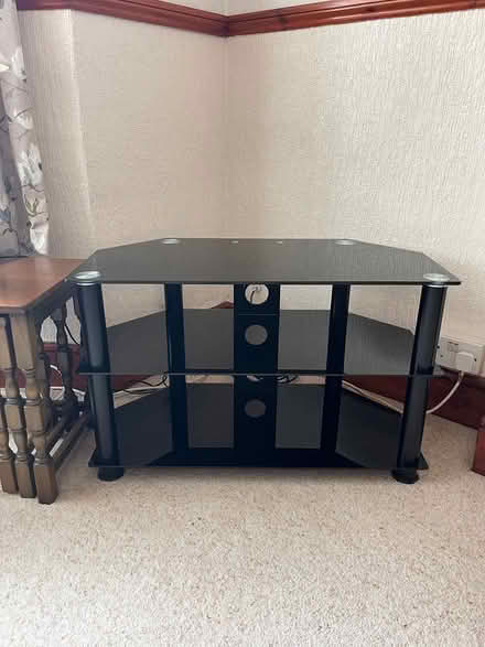 Photo of free Glass tv unit black (Coleford) #3