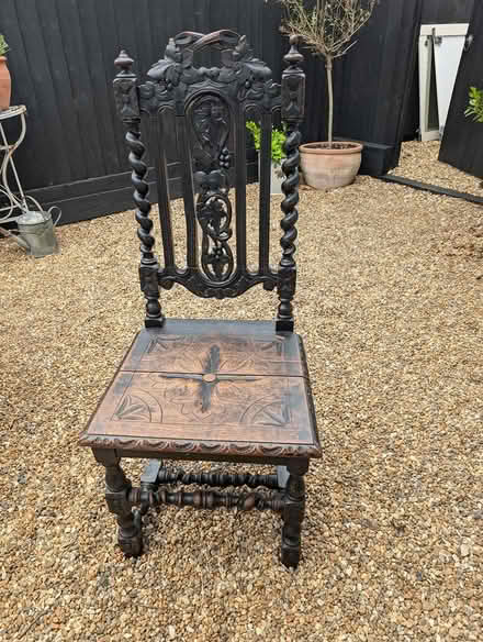Photo of free Wooden chair needs tlc (Camberley GU15) #1