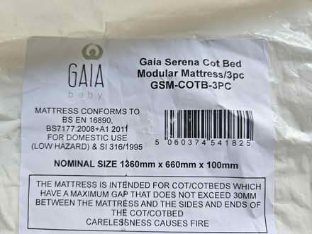 Photo of free 2 cotbed mattresses, used (SW2) #3