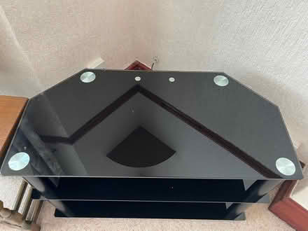 Photo of free Glass tv unit black (Coleford) #2