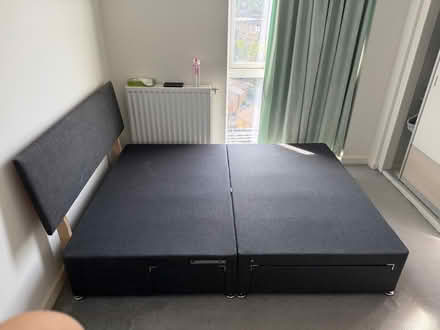 Photo of free king size divan bed and headboard (Deptford SE10) #1
