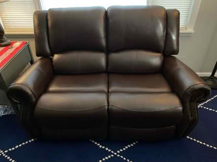 Photo of free Leather Loveseat (Allentown) #1