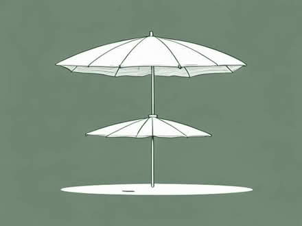 Photo of Cream parasol and stand (Wenhaston IP19) #1