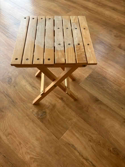 Photo of free Small wooden fold up table (IP6 8UJ IP6) #2
